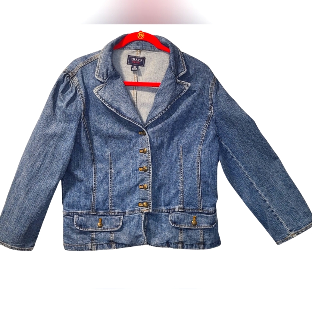 Like NEW! CHAPS Button Up Denim Jacket✨️Size L-XL